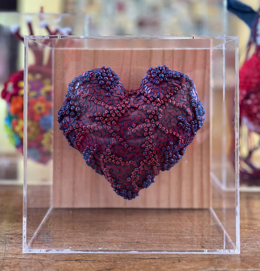 Coração 5 - T01, 005 - Coração de Madeira vermelho