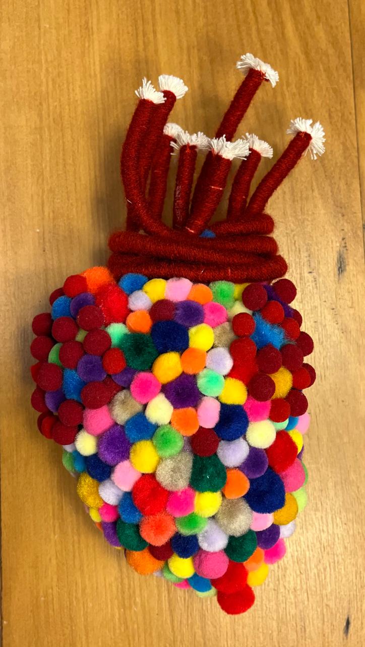 Coração 15 - T01, 015 - Laranja Pompom